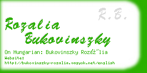 rozalia bukovinszky business card